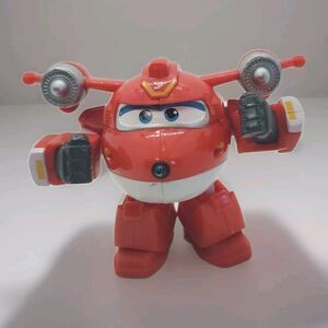 Alpha Group Super Wings Supercharged Jett  Red Action Figure Cake Topper  2019